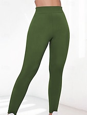 ieftine Jambiere simple-Pentru femei Pantaloni Jambiere Șic Stradă Casual Lungime totală Natural Simplu Talie elastică Comfortabil Stradă Concediu Sfârșit de săptămână Roșu Claret Negru Alb Roz Toamnă Fit regulat