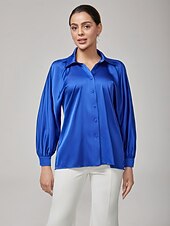 economico Bluse e camicie-camicetta con maniche dolman blu zaffiro