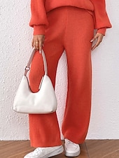 Γυναικεία Πλατύ Πόδι Πλατύ παντελόνι ανάπαυσης Κομψό στυλ street Καθημερινό Πλήρες μήκος Φυσικό Σκέτο Ελαστική μέση Άνετο ΕΞΩΤΕΡΙΚΟΥ ΧΩΡΟΥ Διακοπές Εξόδου Πορτοκαλοκόκκινο Κάμελ Μαύρο Χειμώνας Χαμηλού Κόστους φαρδύ πόδι & ψηλόμεσο-Γυναικεία Πλατύ Πόδι Πλατύ παντελόνι ανάπαυσης Κομψό στυλ street Καθημερινό Πλήρες μήκος Φυσικό Σκέτο Ελαστική μέση Άνετο ΕΞΩΤΕΡΙΚΟΥ ΧΩΡΟΥ Διακοπές Εξόδου Πορτοκαλοκόκκινο Κάμελ Μαύρο Χειμώνας