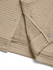 Per uomo Giacca a nido d'ape Giacca Camicia Giacca Casual Vacanza Quotidiano Traspirante Jacquard Tasca Primavera Autunno Semplice Moda Classico Bavero Regolare Nero Bianco Cachi Verde militare economico Giubbotti Casual-Per uomo Giacca a nido d'ape Giacca Camicia Giacca Casual Vacanza Quotidiano Traspirante Jacquard Tasca Primavera Autunno Semplice Moda Classico Bavero Regolare Nero Bianco Cachi Verde militare