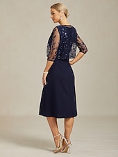 Damskie Marynarka Kurtka Lekki Koronka Haft Cekiny Elegancja Kwiaty Formalny Rocznica Impreza Gość weselny Otwarty przód Krótkie Wycięcie pod szyją Regularny Rękaw 3/4 Odzież wierzchnia Granatowy tanie Marynarki i garnitury-Damskie Marynarka Kurtka Lekki Koronka Haft Cekiny Elegancja Kwiaty Formalny Rocznica Impreza Gość weselny Otwarty przód Krótkie Wycięcie pod szyją Regularny Rękaw 3/4 Odzież wierzchnia Granatowy