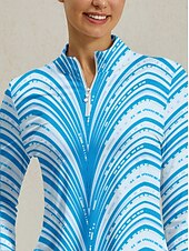 Női POLO trikó Kék Hosszú ujj Felsők Női golffelszerelések ruhák ruhák, ruházat olcso Női golfruházat-Női POLO trikó Kék Hosszú ujj Felsők Női golffelszerelések ruhák ruhák, ruházat