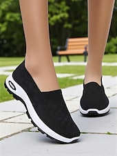 levne Dámské tenisky-Dámské béžové pohodlné tenisky s flyknit nazouvací – lehké prodyšné boty do parku, na pochůzky i na každodenní nošení