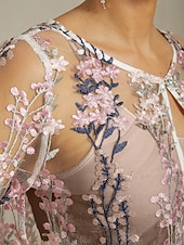 billige Topper til kvinner-Dame Blonde topper Elegant Romantikk Crew-hals Blush Pink Sommer