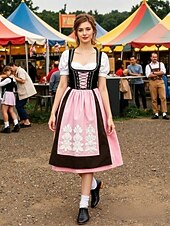 economico Scarpe oxford da donna-scarpe oxford stringate da donna nere - scarpe eleganti retrò con tacco basso per look da festival della birra, Oktoberfest, eventi autunnali e stile retrò casual