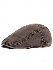 economico Cappelli da uomo-berretto piatto da uomo in cotone lavato con visiera edera – cappello da guida newsboy con fibbia regolabile, stile vintage leggero e traspirante per golf, viaggi, attività all&#039;aperto e uso quotidiano