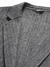 billiga Herrarnas Elite Ytterkläder-herr ullblandad kavaj jacka skola formell semester elegant klassisk vår höst ull polyester enfärgad fiskbensmönster termisk varm enkelknäppt tvåknapps kavaj kaffe grå
