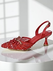 Недорогие Слингбэк туфли-Комплект из женских зеленых туфель на каблуке со стразами и клатча — элегантные туфли с открытой пяткой и сумочка для коктейльной вечеринки или официального случая