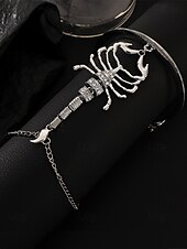 voordelige Halloween Accessoires-Halloween-armband met schorpioenvormige strasssteentjes voor dames, stoere punkstijl, perfect voor feestoutfits en gewaagde kostuums