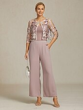 billige Topper til kvinner-Dame Blonde topper Elegant Romantikk Crew-hals Blush Pink Sommer