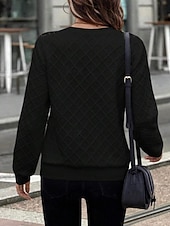economico Felpe e Sweatshirt Texturizzati-Per donna Felpa con texture Felpe Felpe con cerniera Semplice Streetwear Casual Comodo Manica Lunga Collo Alto Top Regolari Streetwear Ferie Uscire Zip a un quarto Bianco Primavera Autunno