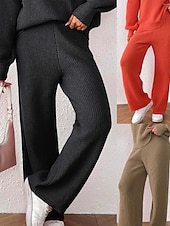 Γυναικεία Πλατύ Πόδι Πλατύ παντελόνι ανάπαυσης Κομψό στυλ street Καθημερινό Πλήρες μήκος Φυσικό Σκέτο Ελαστική μέση Άνετο ΕΞΩΤΕΡΙΚΟΥ ΧΩΡΟΥ Διακοπές Εξόδου Πορτοκαλοκόκκινο Κάμελ Μαύρο Χειμώνας Χαμηλού Κόστους φαρδύ πόδι & ψηλόμεσο-Γυναικεία Πλατύ Πόδι Πλατύ παντελόνι ανάπαυσης Κομψό στυλ street Καθημερινό Πλήρες μήκος Φυσικό Σκέτο Ελαστική μέση Άνετο ΕΞΩΤΕΡΙΚΟΥ ΧΩΡΟΥ Διακοπές Εξόδου Πορτοκαλοκόκκινο Κάμελ Μαύρο Χειμώνας