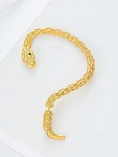 halpa Muotiasusteet-Naisten halloween-käärmekorvakorut – goottilainen käärmekorvakoru, jossa vihreät kristallisilmät, punk-tyyliset korut naamiaisiin ja cosplayhin