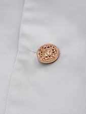 baratos Blazers Clássicos Masculinos-Homens Blazer Conjunto O negócio Coquetel Festa de Casamento 2 Peças Moda Casual Primavera Outono Poliéster Tecido Bolsos Botões Confortável Não Trespassado Jaqueta esporte Prata