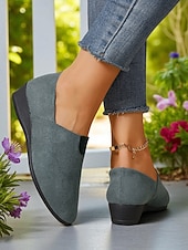 voordelige Platte damesschoenen-Rode instappers voor dames – lichtgewicht comfortloafers voor dagelijks gebruik, kerst, winkelen en reizen