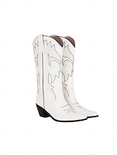 levne Cowboy &amp; Western Boots-Dámské kovbojské boty v západním stylu s vyšívanými kamínky, ideální pro městskou bohémskou módu a slavnostní příležitosti