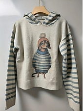 Χαμηλού Κόστους Ανθισμένα Φούτερ-Γυναικεία Φούτερ πουλόβερ με κουκούλα και πουλόβερ Κουρελού Στάμπα Φλοράλ Ριγέ Κομψό στυλ street Καθημερινό Μακρυμάνικο Με Κουκούλα Κανονικά μπλουζάκια Δρόμος Αργίες Εξόδου