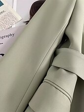 halpa Bleiserit ja puvut-Naisten Bleiseri Mukava Hengittävä Solmittava Tasku Vapaa-aika Tavallinen Toimisto Katu Kausaliteetti Arki-asut Avoin etuosa Normaali Sänkyjen avaus Normaali Pitkähihainen Päällysvaatteet Musta Apila