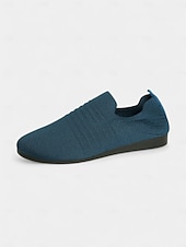 economico Sneakers da donna-sneakers slip-on flyknit da donna: scarpe casual leggere e traspiranti per camminare, viaggiare, Natale e per tutti i giorni
