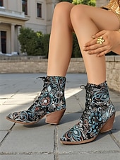  Bottines à lacets en jacquard vintage édouardien pour femmes - bottines à talons compensés à fleurs baroques pour fêtes rétro, mode d'automne des années 1900-1910 et costumes à thème