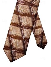 preiswerte Halloween-Zubehör-Herren-Halloween-Krawatte mit Fleisch-Print – lustiges und einzigartiges Steak- und Speck-Design, perfekt für Halloween-Partys und Kostümveranstaltungen