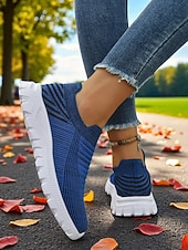levne Dámské tenisky-Dámské růžové flyknit nazouvací tenisky s bílou podrážkou – ležérní lehká vycházková obuv na fitness, cestování i každodenní nošení
