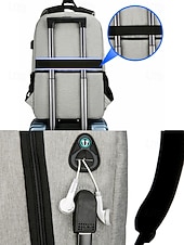 cheap Outdoor Backpacks-Men's Insulated Laptop Backpack with USB Charging Port - Waterproof Business Travel Bag with Lunch Compartment and Reflective Strips for Business Commuting, Outdoor Leisure Travel