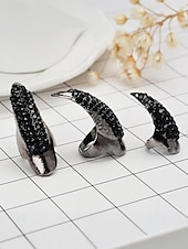 billige Halloween-tilbehør-Gotiske kloringer for kvinner med krystall-strass-design – skarpe, elegante og edge, perfekte for halloween, kostymefester og alternativ mote