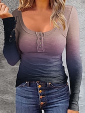 Dámské Halenka Tónované stylové Na běžné nošení Dlouhý rukáv Kopeček Běžné topy Denní Knoflíky Tisk Světlá růžová Vodní modrá Fialová Trávová zelená Jaro Podzim Zima levne Dámské umělecké a designové topy-Dámské Halenka Tónované stylové Na běžné nošení Dlouhý rukáv Kopeček Běžné topy Denní Knoflíky Tisk Světlá růžová Vodní modrá Fialová Trávová zelená Jaro Podzim Zima