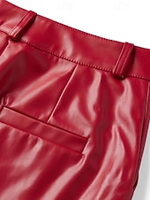 economico gamba larga e vita alta-Per donna Gamba larga Pantaloni Eleganti Streetwear Casual Lunghezza intera Naturale Semplice Tasca Elastico in vita Confortevole Ferie Abbigliamento quotidiano Weekend Nero Rosso Autunno Vestibilit