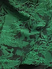 economico Abiti da cocktail-Abito da sera A-Line in broccato jacquard nero cravatta elegante abito formale matrimonio lunghezza al pavimento maniche lunghe scollo a V con tasca in nylon con fiocco(i)