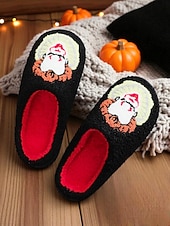 economico Per le donne-pantofole unisex da clown horror pelose con fodera in peluche rosso - comode scarpe da interno per Halloween, per feste in maschera spaventose e appassionati di film horror