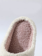baratos Chinelos de mulher-Pantufas femininas de lã sintética branca com estampa fofa de corgi – chinelos confortáveis de inverno para casa, quarto e sala de estar