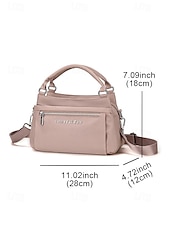 cheap Crossbody Bags-Women's large capacity multi-compartment storage lightweight waterproof nylon crossbody bag with adjustable shoulder strap, Casual style, Suitable for daily use and going out