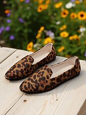 abordables Chaussures sans lacet et mocassins femme-Chaussures plates rouges à bout pointu pour femmes – mocassins élégants à enfiler pour Noël, les fêtes et les tenues décontractées du quotidien
