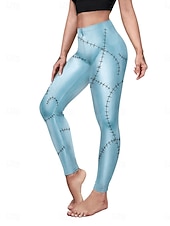 olcso Halloween nadrág-női harisnyanadrágok leggings kidörzsölődésgátló rövidnadrágok punk hétköznapi teljes hosszúságú magas derekú grafikus nyomtatás magas derekú kényelem légáteresztő nagy rugalmasságú mindennapi ünnep fesztivál fekete királykék kék