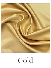 economico Lunghezza alla caviglia-Linea ad A Lunghezza alla caviglia Vestito da Festa Abito da Cocktail Abito da invitata a nozze Abito da cerimonia per signora Manica Lunga Senza Spalle Elegante Formale Raso con Perle