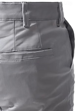 economico Chino-Per uomo Pantaloni Chinos Pantaloni plissettati Tasca Bottoni Semplice Comodità Formale Feste Lavoro Moda Stile Classico Nero Vino Micro-elastico
