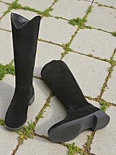 abordables Bottes à la mode-Bottes mi-mollet kaki pour femmes – Bottes à talons bas de style western décontracté pour l&#039;automne et le quotidien