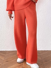 Γυναικεία Πλατύ Πόδι Πλατύ παντελόνι ανάπαυσης Κομψό στυλ street Καθημερινό Πλήρες μήκος Φυσικό Σκέτο Ελαστική μέση Άνετο ΕΞΩΤΕΡΙΚΟΥ ΧΩΡΟΥ Διακοπές Εξόδου Πορτοκαλοκόκκινο Κάμελ Μαύρο Χειμώνας Χαμηλού Κόστους φαρδύ πόδι & ψηλόμεσο-Γυναικεία Πλατύ Πόδι Πλατύ παντελόνι ανάπαυσης Κομψό στυλ street Καθημερινό Πλήρες μήκος Φυσικό Σκέτο Ελαστική μέση Άνετο ΕΞΩΤΕΡΙΚΟΥ ΧΩΡΟΥ Διακοπές Εξόδου Πορτοκαλοκόκκινο Κάμελ Μαύρο Χειμώνας