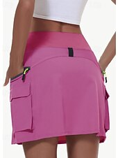 billiga Enkla kjolar-Dam Kjol Ledigt Ovanför knäet Mellanhög midja Kjolar Färgblock Lappverk Microelastisk Semester Gata Svart Vit Gul Mandel Höst Polyester