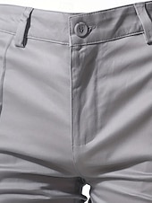 economico Chino-Per uomo Pantaloni Chinos Pantaloni plissettati Tasca Bottoni Semplice Comodità Formale Feste Lavoro Moda Stile Classico Nero Vino Micro-elastico