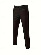 preiswerte Herren Klassische Blazer-Herren Set Anzüge Anzugweste Geschäft Cocktailparty Hochzeitsfeier 3 Stück Mode Lässig Frühling Herbst Polyester Farbblock Tasche Knöpfe Bequem Einreihig Blazer Schwarz Weiß Burgunderrot Königliches