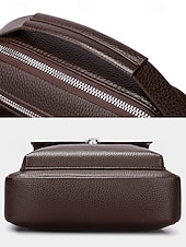 economico Borselli da uomo-borsa a tracolla da uomo in similpelle effetto ciottolo – borsa a tracolla vintage business-casual, multitasche, tracolla regolabile per lavoro, viaggi e spostamenti quotidiani