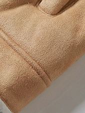 preiswerte Herrenjacken &amp; Herrenmäntel-Herren Winterjacke Fleecejacke Freizeitjacke Urlaub Täglich Thermowarm Tasche Fleece Herbst Winter Einfach Mode Streetwear Revers Regulär Schwarz Khaki Jacken