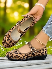 Women's Red Mary Jane Flats with Adjustable Buckle Strap, Comfortable Non-Slip Sole Casual Wear and Festive Christmas Outfits cheap Women's Christmas Shoes-Women's Red Mary Jane Flats with Adjustable Buckle Strap, Comfortable Non-Slip Sole Casual Wear and Festive Christmas Outfits