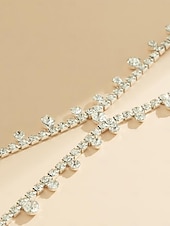 economico Collana da donna-collana girocollo a forma di Y con strass da donna: gioielli scintillanti in cristallo per abiti con scollo a V profondo e occasioni di festa