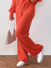 Γυναικεία Πλατύ Πόδι Πλατύ παντελόνι ανάπαυσης Κομψό στυλ street Καθημερινό Πλήρες μήκος Φυσικό Σκέτο Ελαστική μέση Άνετο ΕΞΩΤΕΡΙΚΟΥ ΧΩΡΟΥ Διακοπές Εξόδου Πορτοκαλοκόκκινο Κάμελ Μαύρο Χειμώνας Χαμηλού Κόστους φαρδύ πόδι & ψηλόμεσο-Γυναικεία Πλατύ Πόδι Πλατύ παντελόνι ανάπαυσης Κομψό στυλ street Καθημερινό Πλήρες μήκος Φυσικό Σκέτο Ελαστική μέση Άνετο ΕΞΩΤΕΡΙΚΟΥ ΧΩΡΟΥ Διακοπές Εξόδου Πορτοκαλοκόκκινο Κάμελ Μαύρο Χειμώνας