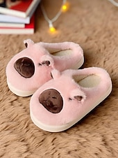 ieftine Flip-Flops de Damă-Papuci de pluș pentru femei cu ursuleți capibara – pantofi de interior din fleece călduroși cu design drăguț cu animale, pentru casă, dormitor și zile confortabile de iarnă