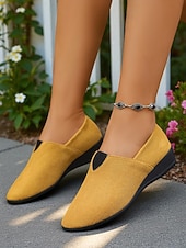 voordelige Platte damesschoenen-Rode instappers voor dames – lichtgewicht comfortloafers voor dagelijks gebruik, kerst, winkelen en reizen